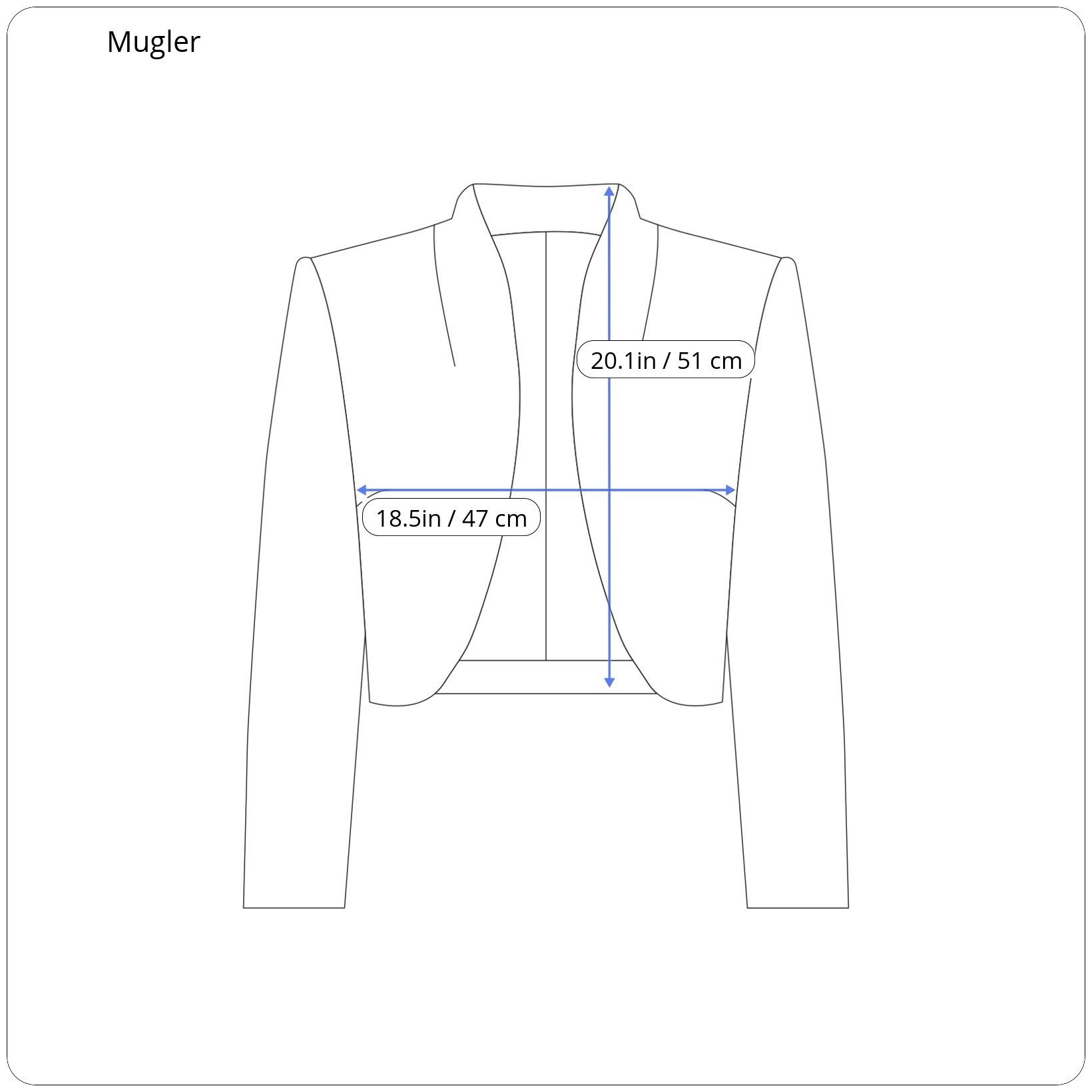 Mugler ⚡️QUICK SALE⚡️Thierry Mugler MTM Light Blue Cropped Jacket Size S / US 4 / IT 40 - 9 Thumbnail