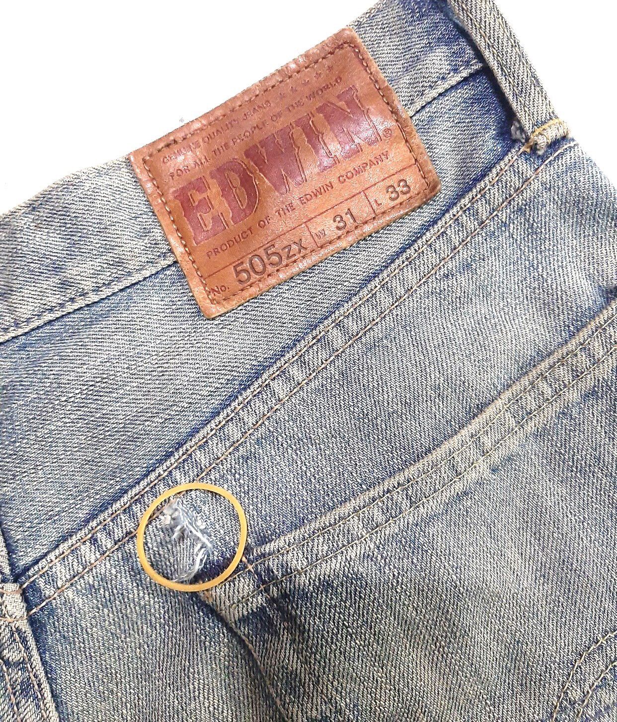 Edwin × Vintage VINTAGE EDWIN 505zx RUSTY BLUE WASH SELVEDGE DISTRESSED Size US 31 - 3 Thumbnail