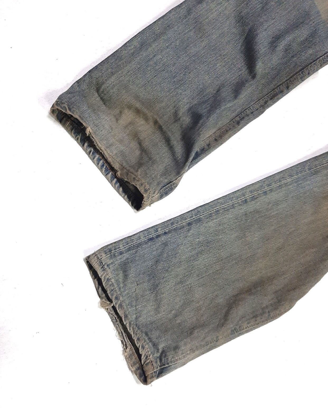 Edwin × Vintage VINTAGE EDWIN 505zx RUSTY BLUE WASH SELVEDGE DISTRESSED Size US 31 - 6 Thumbnail