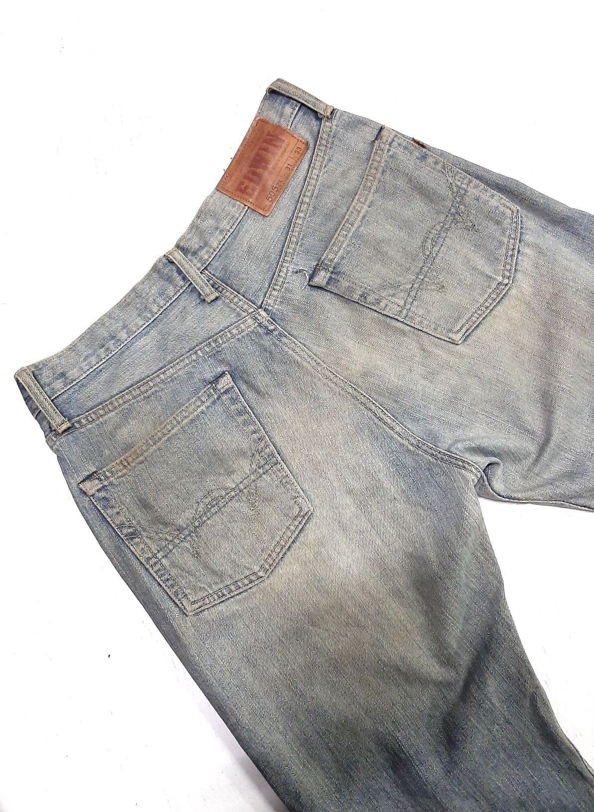 Edwin × Vintage VINTAGE EDWIN 505zx RUSTY BLUE WASH SELVEDGE DISTRESSED Size US 31 - 2 Thumbnail