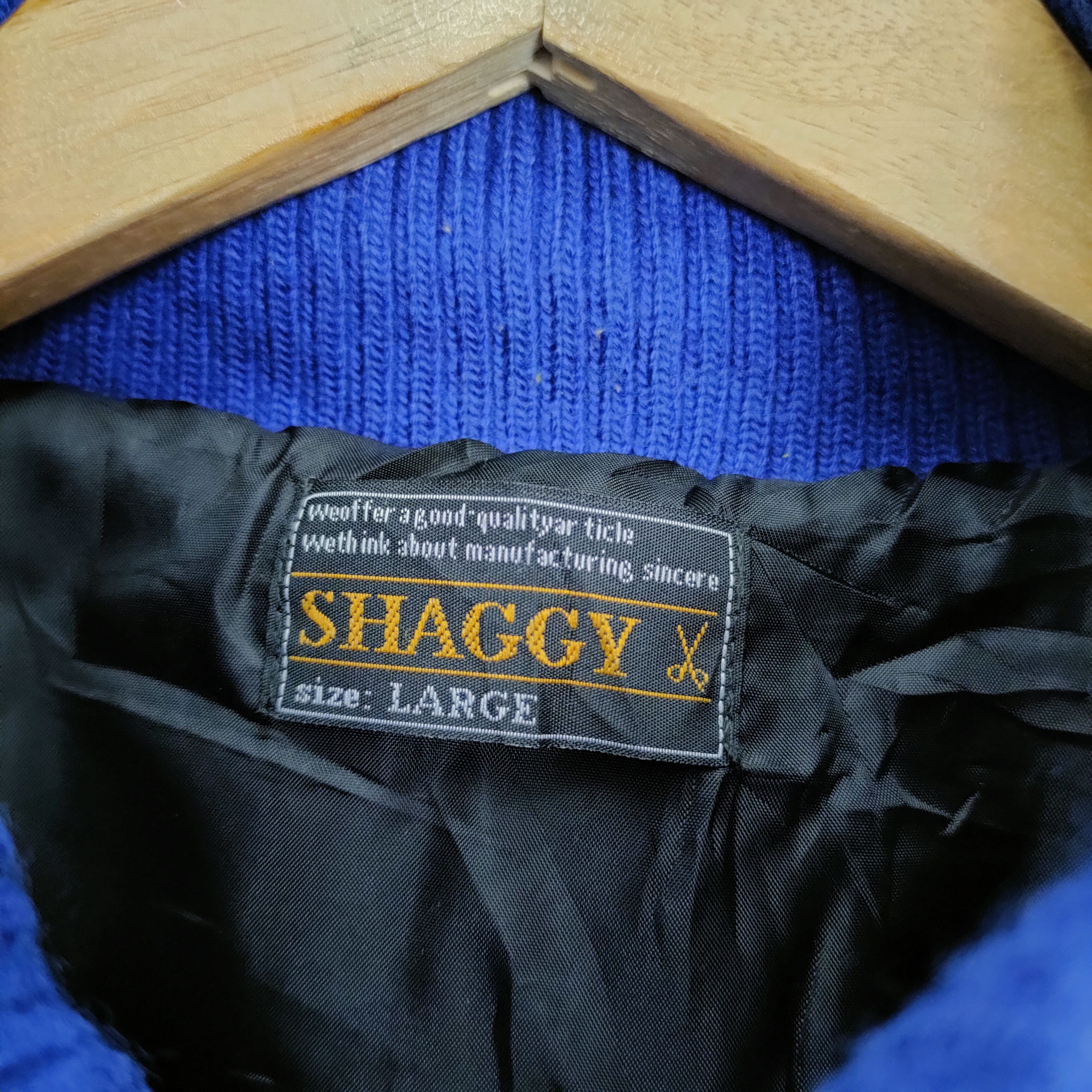 Japanese Brand SHAGGY BLUE WOOL VARSITY JACKET Size US M / EU 48-50 / 2 - 6 Thumbnail