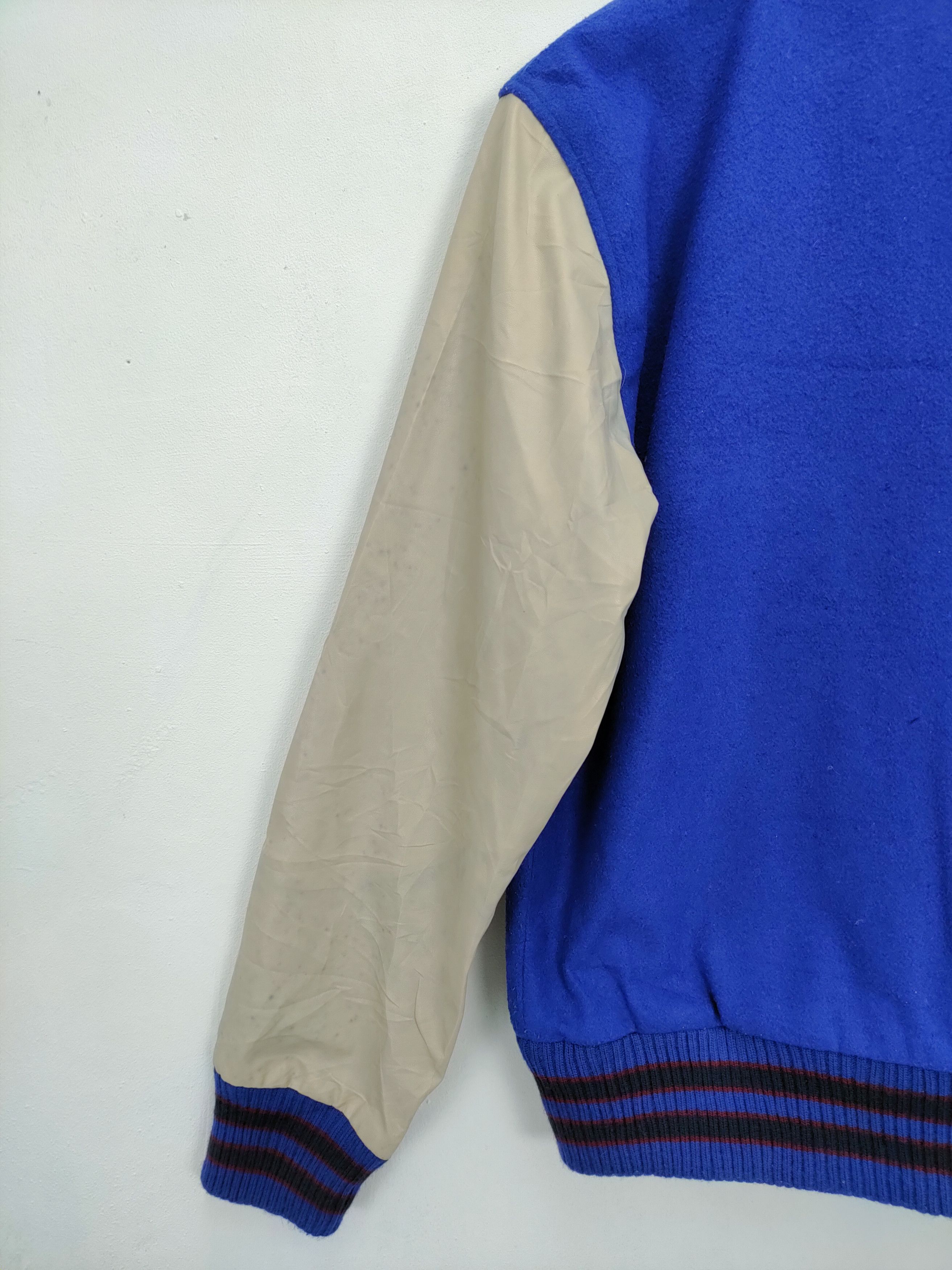 Japanese Brand SHAGGY BLUE WOOL VARSITY JACKET Size US M / EU 48-50 / 2 - 8 Thumbnail