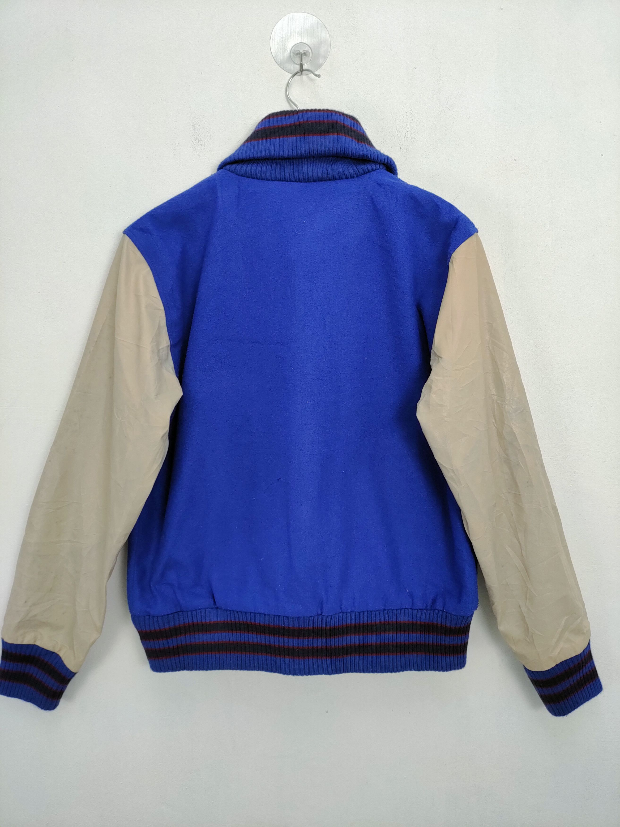Japanese Brand SHAGGY BLUE WOOL VARSITY JACKET Size US M / EU 48-50 / 2 - 7 Thumbnail