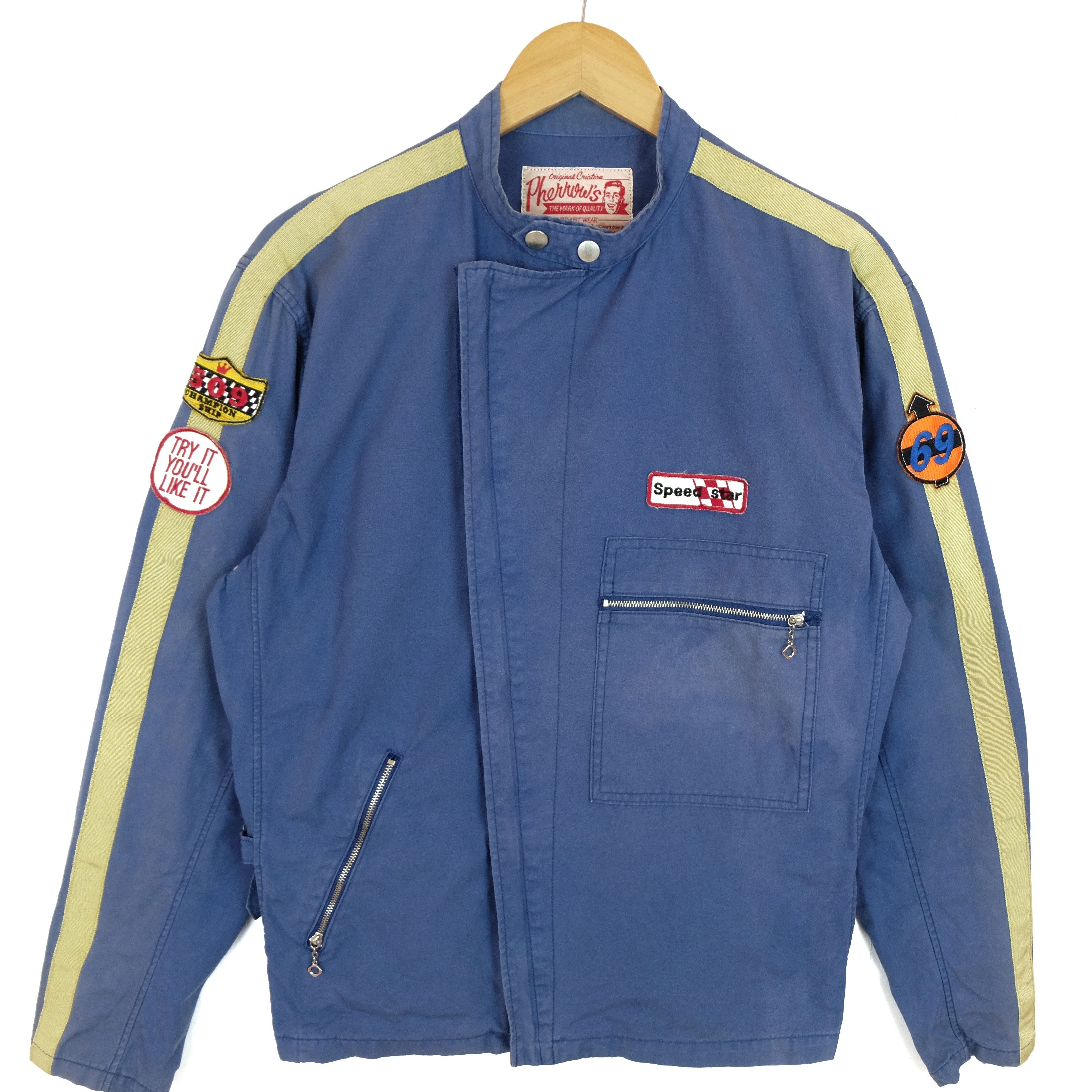 Pherrow's Vintage 90's PHERROW'S Flight Racing Jacket Size US M / EU 48-50 / 2 - 2 Thumbnail