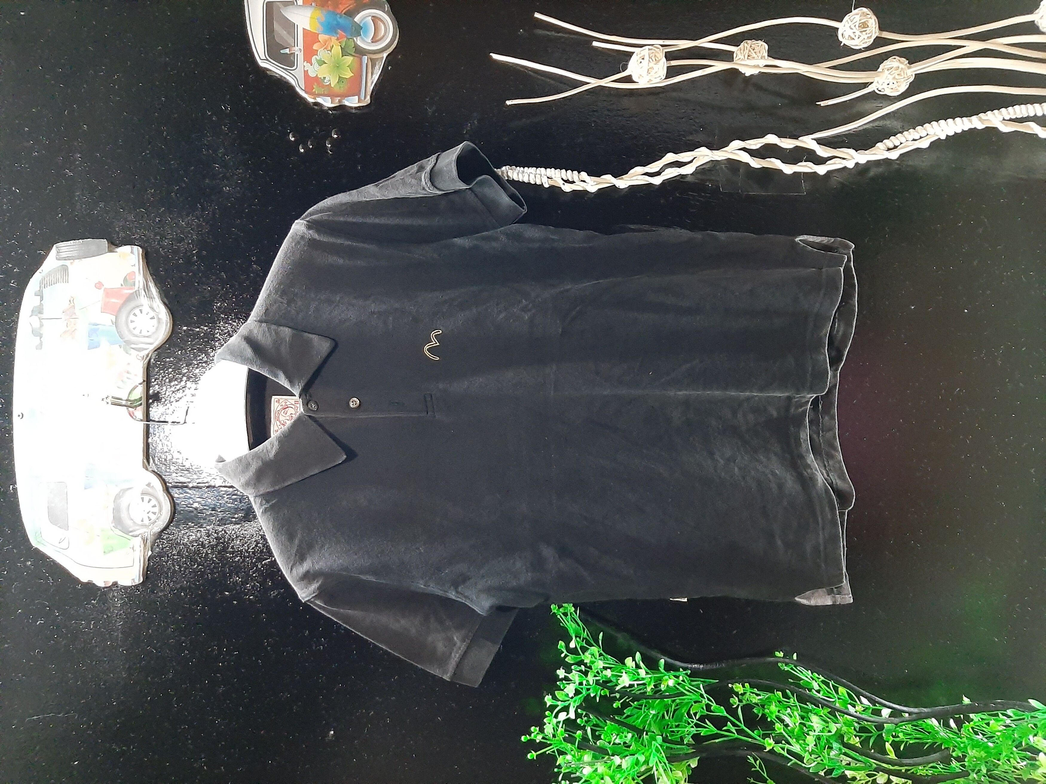 Pre-owned Evisu X Vintage Evisu Polo Shirt Embroidery Logo In Black
