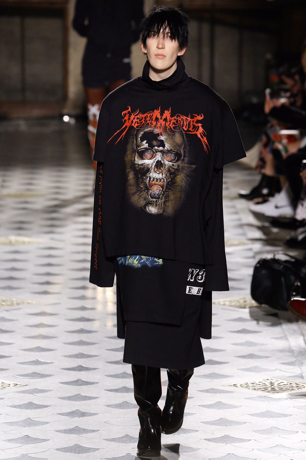 Vetements RARE🔥VETEMENTS PARODY DEATH METAL LONGSLEEVE DRESS T