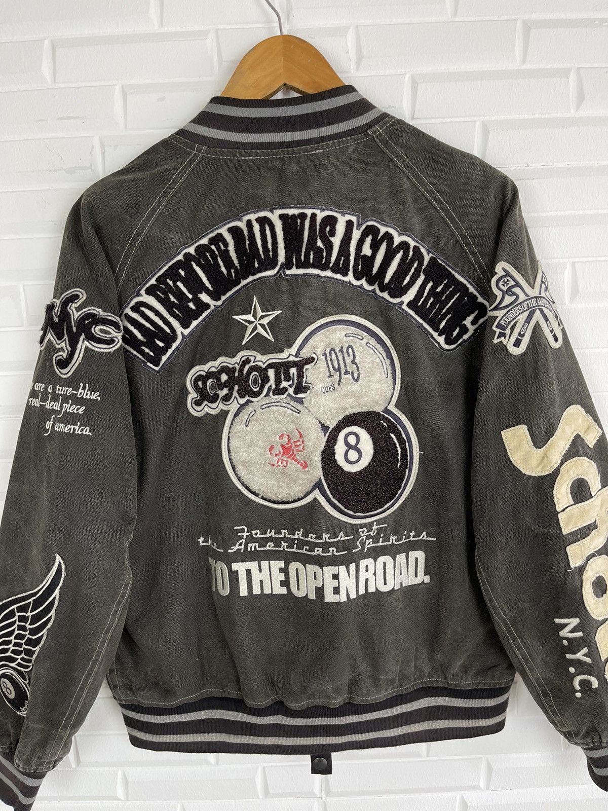 Schott × Vintage 🚀LAST DROP🔥Vtg SCHOTT BAD BEFORE BAD WAS A GOOD THING 8BALL Size US M / EU 48-50 / 2 - 1 Thumbnail