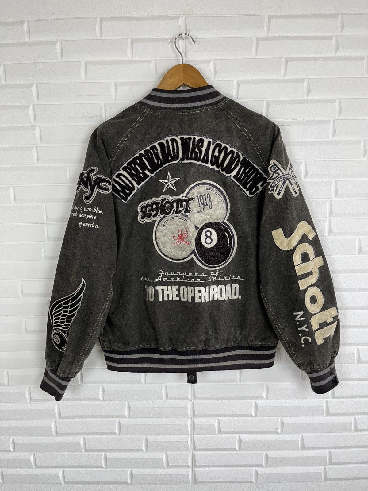 Schott × Vintage 🚀LAST DROP🔥Vtg SCHOTT BAD BEFORE BAD WAS A GOOD THING 8BALL Size US M / EU 48-50 / 2 - 2 Thumbnail