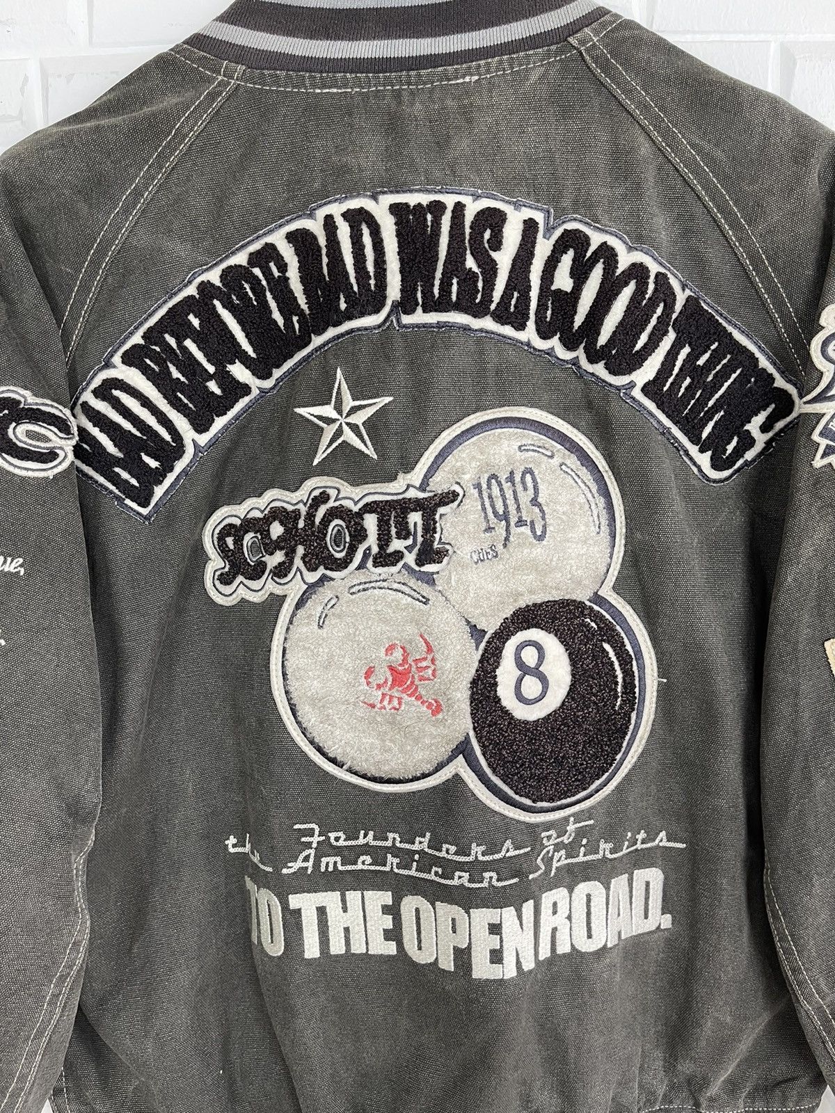 Schott × Vintage 🚀LAST DROP🔥Vtg SCHOTT BAD BEFORE BAD WAS A GOOD THING 8BALL Size US M / EU 48-50 / 2 - 4 Thumbnail