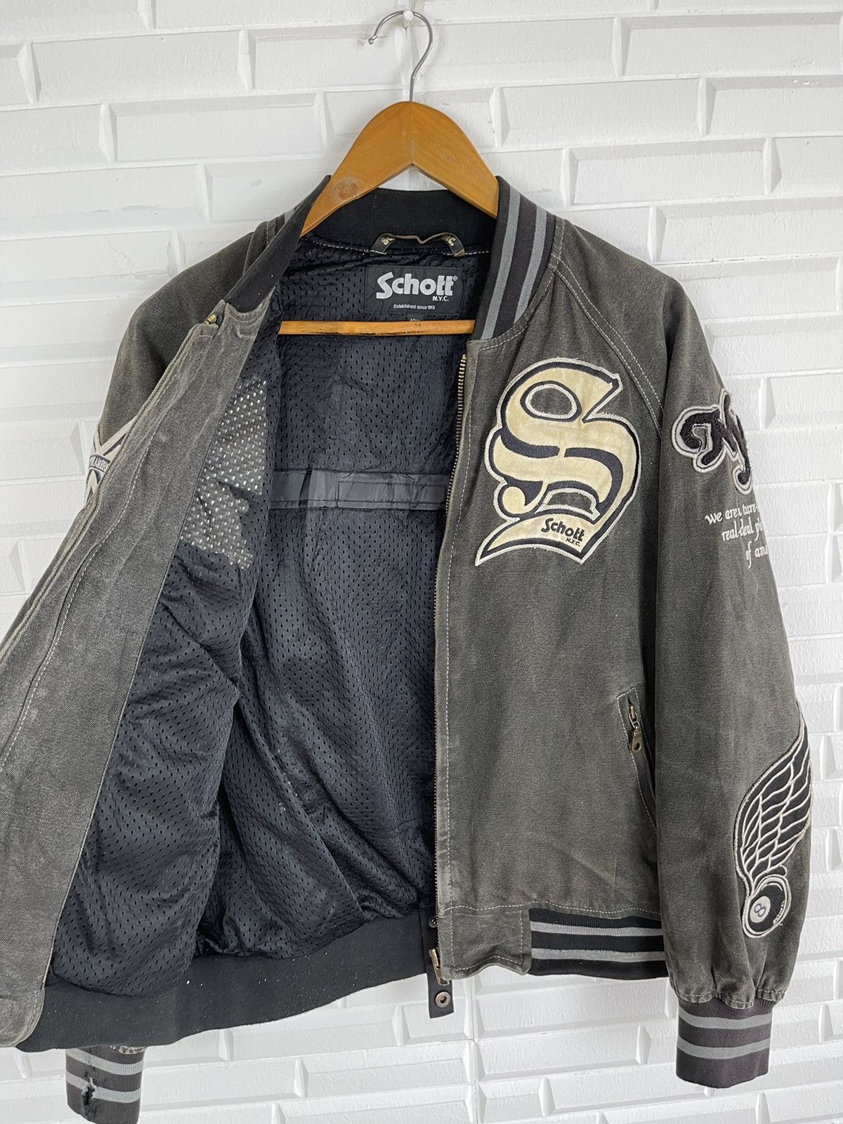 Schott × Vintage 🚀LAST DROP🔥Vtg SCHOTT BAD BEFORE BAD WAS A GOOD THING 8BALL Size US M / EU 48-50 / 2 - 5 Thumbnail