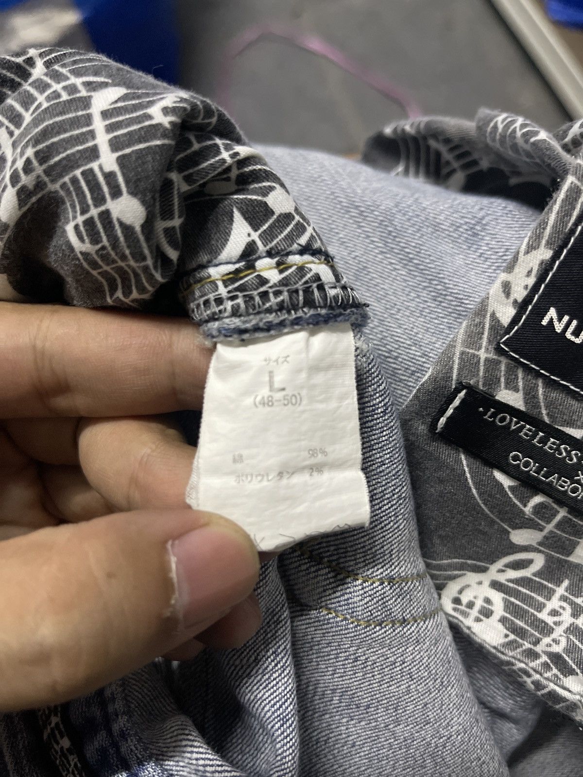 Loveless × Number (N)ine × Takahiromiyashita The Soloist. Number Nine Musical Note Sashiko Loveless Guild Prime Size US 32 / EU 48 - 18 Thumbnail