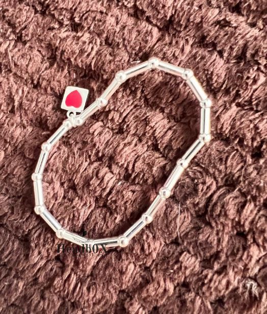 Jewelry Bamboo Joint Design LOVE Heart Bracelet Size ONE SIZE - 4 Thumbnail