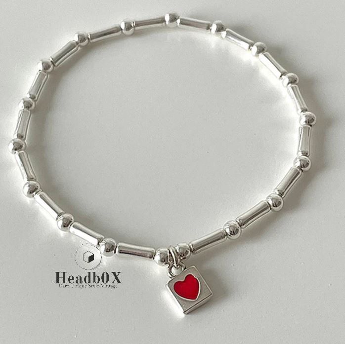 Jewelry Bamboo Joint Design LOVE Heart Bracelet Size ONE SIZE - 1 Thumbnail