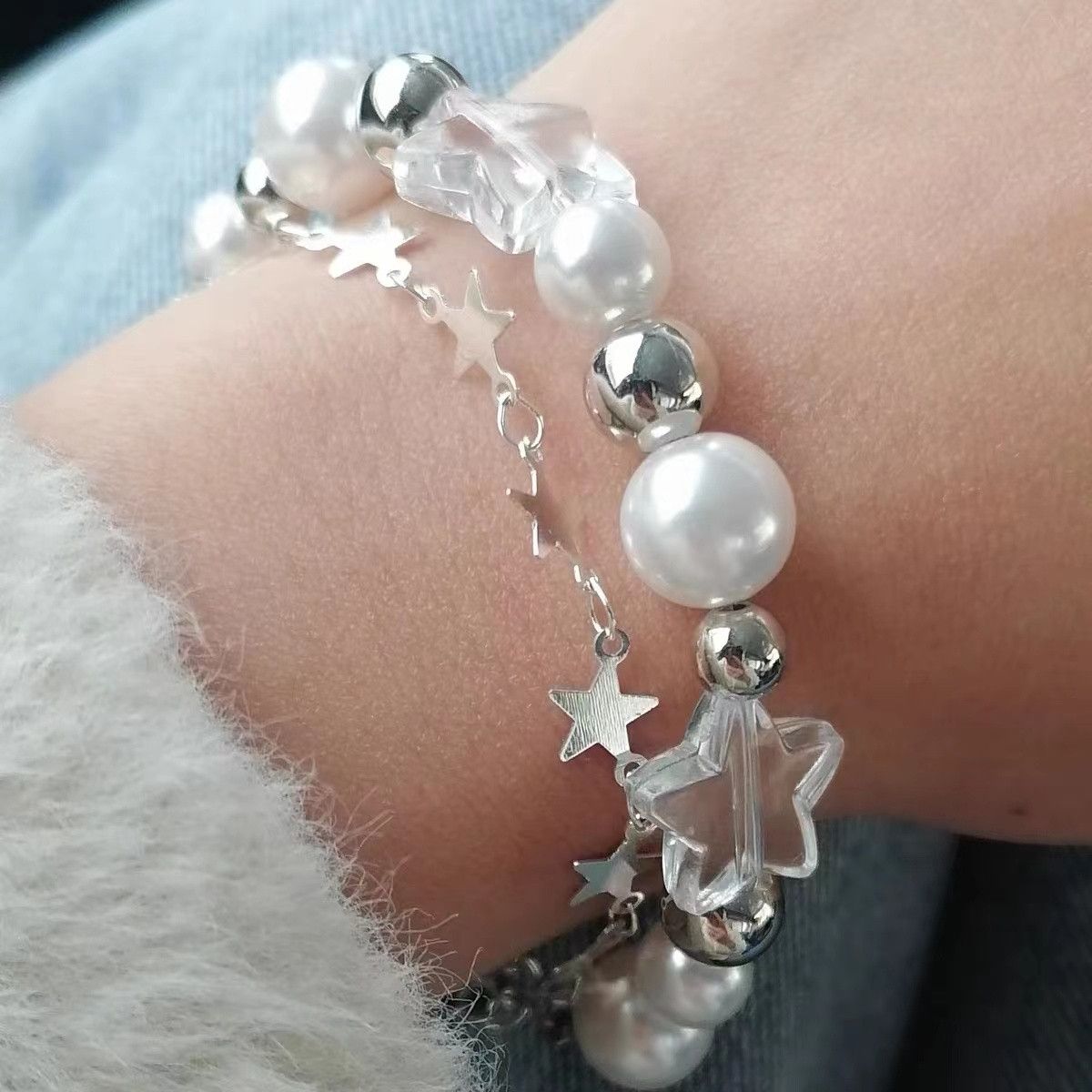 Other Pearl Star Beaded Bracelet Size ONE SIZE - 2 Thumbnail