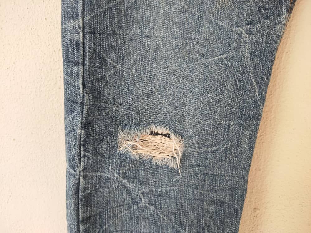 Japanese Brand Double Waist Distressed Denim Size US 32 / EU 48 - 6 Thumbnail