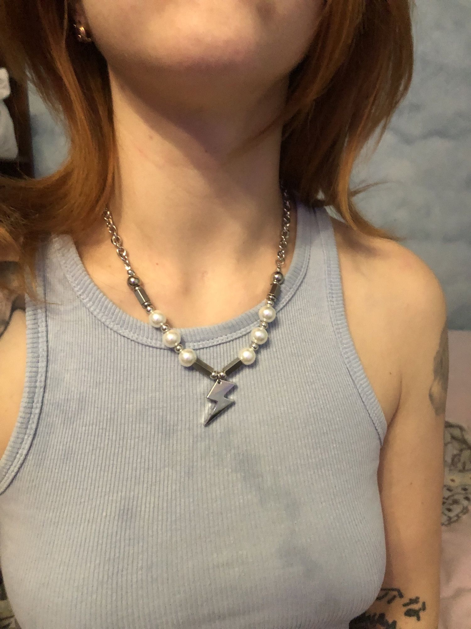 Jewelry Lightning Pearl Pendant Necklace Size ONE SIZE - 3 Thumbnail