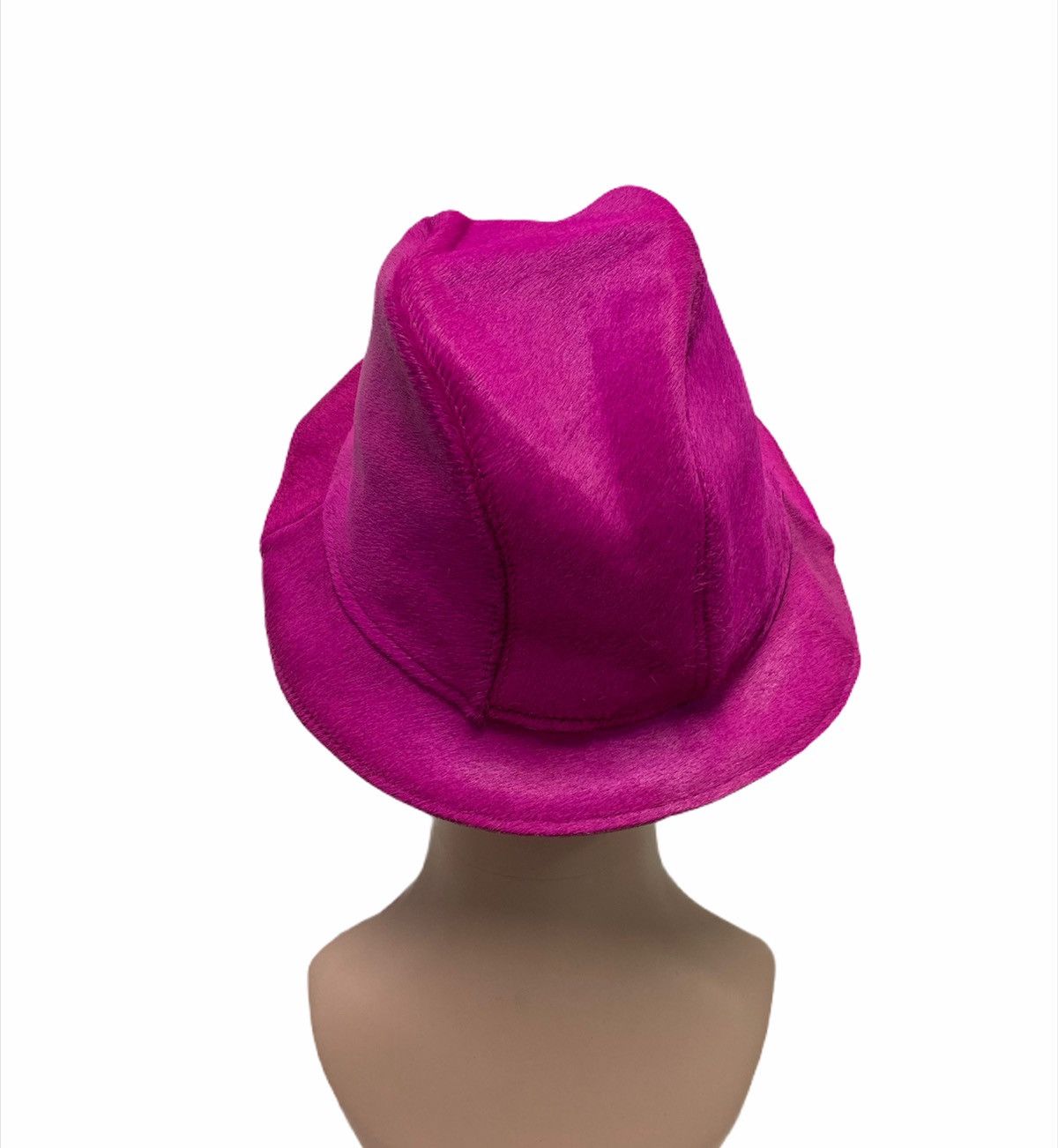 Dolce & Gabbana × Leather RARE ‼️ Dolce & Gabbana Leather Pink Fedora Bucket Hat Size ONE SIZE - 5 Thumbnail