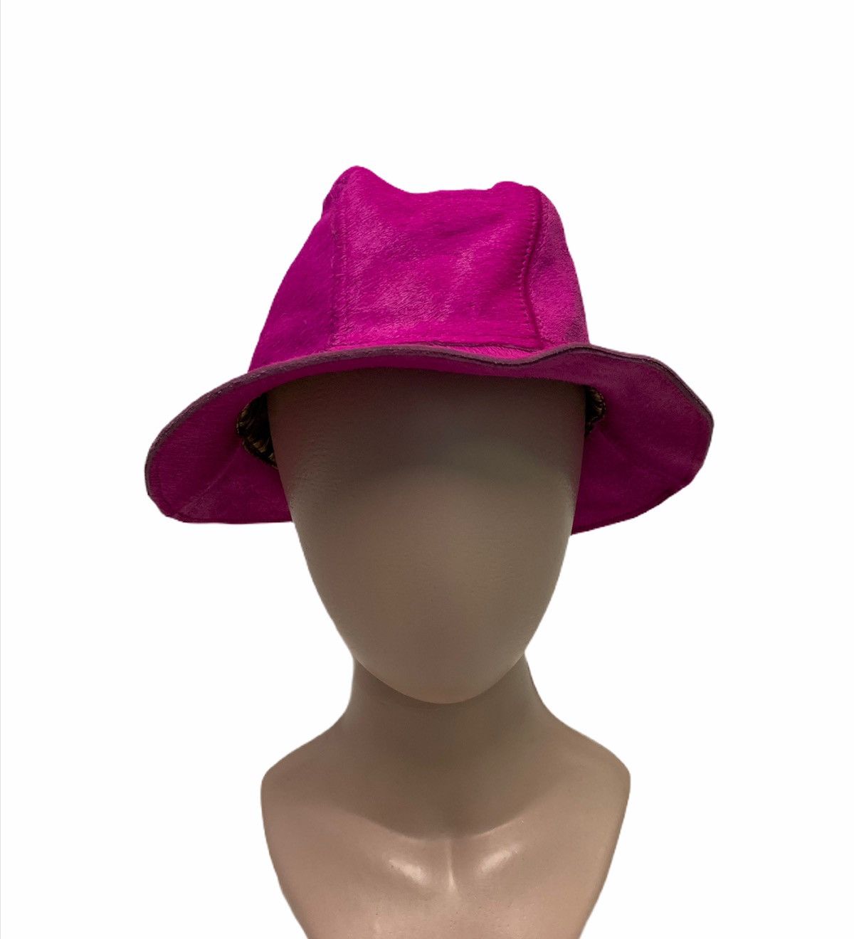 Dolce & Gabbana × Leather RARE ‼️ Dolce & Gabbana Leather Pink Fedora Bucket Hat Size ONE SIZE - 2 Thumbnail