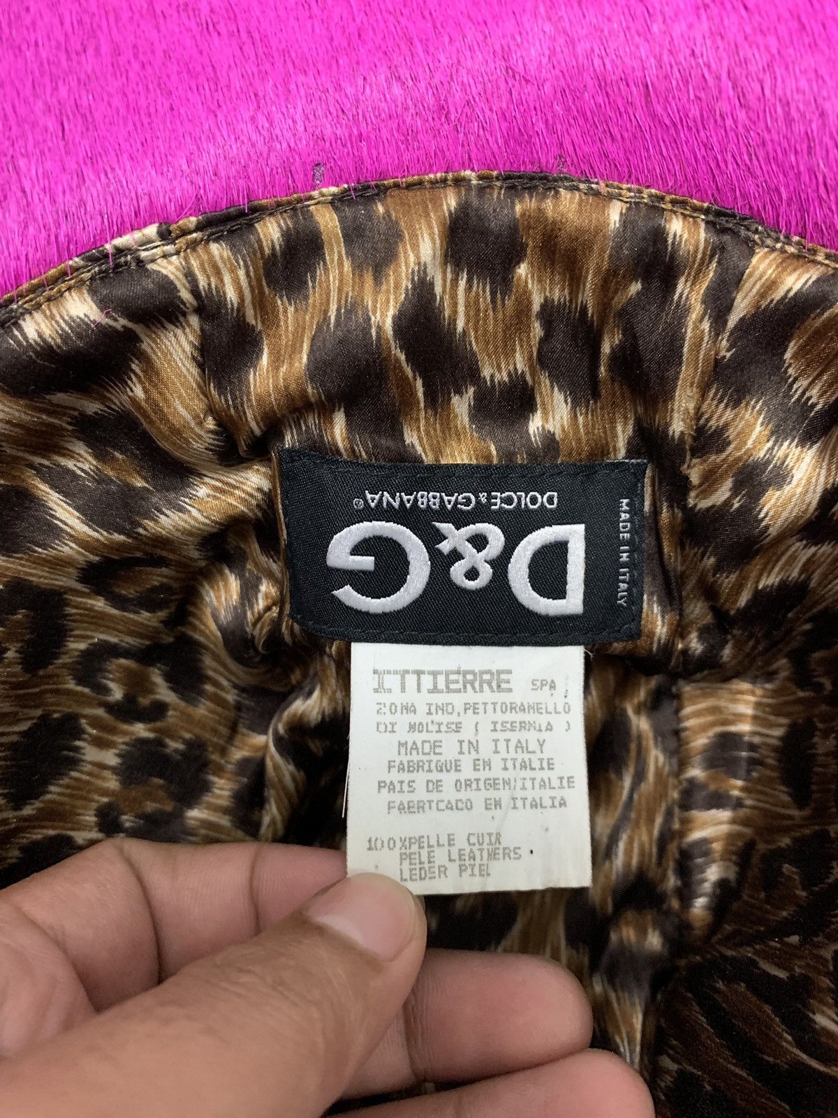 Dolce & Gabbana × Leather RARE ‼️ Dolce & Gabbana Leather Pink Fedora Bucket Hat Size ONE SIZE - 7 Thumbnail