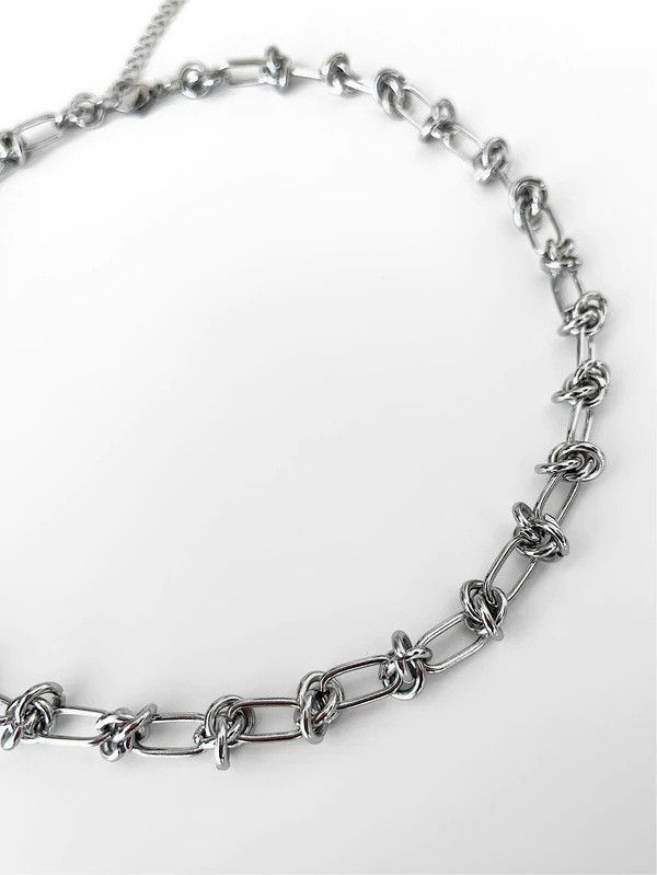 Jewelry Thorns Knot Chains Choker Necklace Size ONE SIZE - 3 Thumbnail