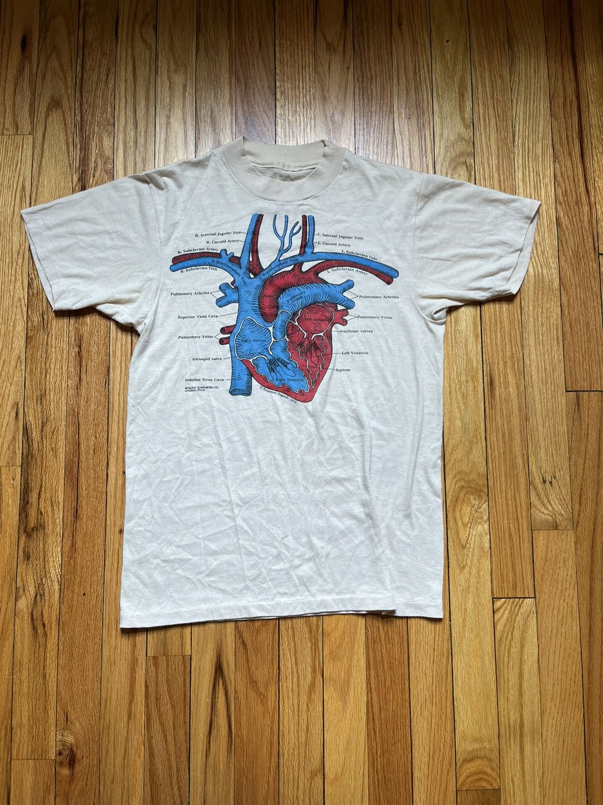 Vintage Vintage 1979 Heart Anatomy Diagram TShirt Suzanne Zagacki | Grailed