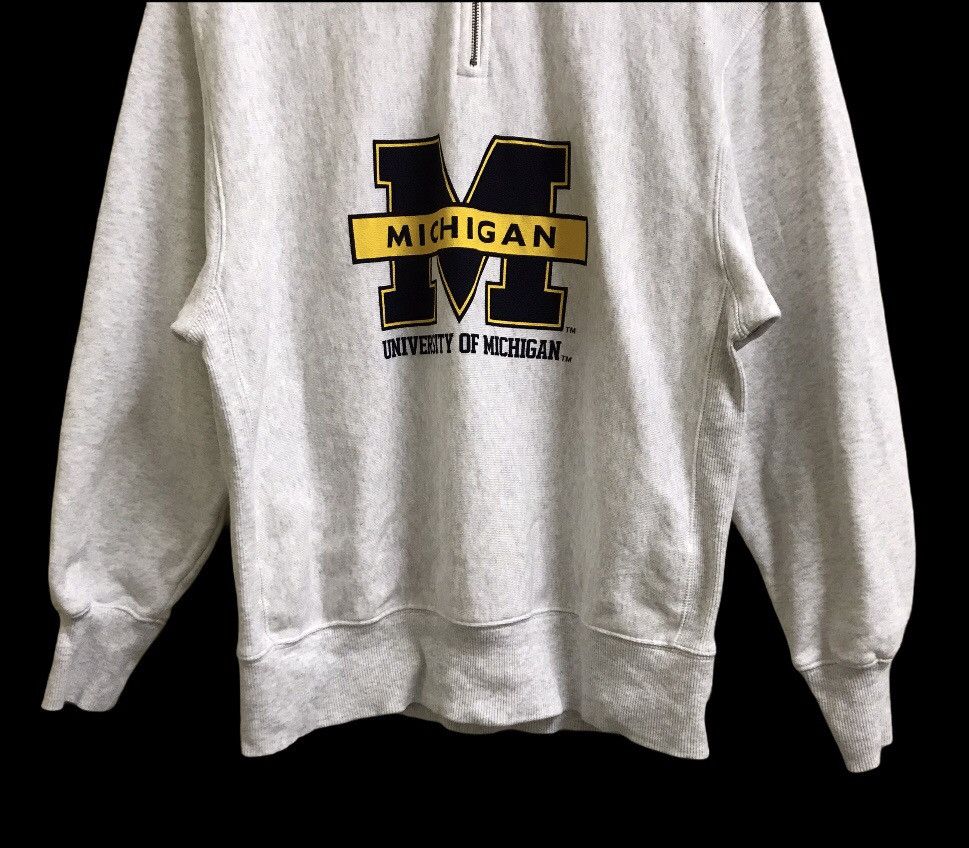 GU UNIVERSITY OF MICHIGAN BIGLOGO HALF ZIPPER SWEATSHIRT Size US M / EU 48-50 / 2 - 2 Thumbnail