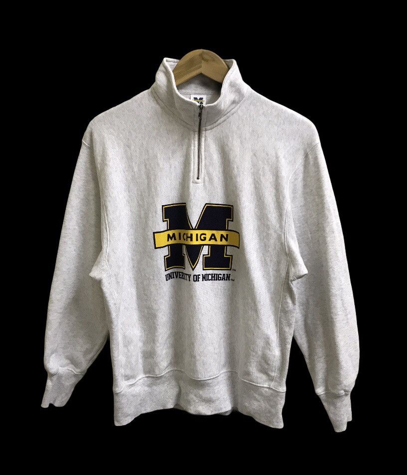 GU UNIVERSITY OF MICHIGAN BIGLOGO HALF ZIPPER SWEATSHIRT Size US M / EU 48-50 / 2 - 1 Thumbnail