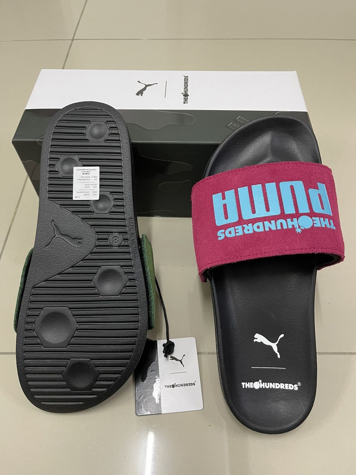 Puma × The Hundreds Rare PUMA X THE HUNDREDS Leadcat Sandals Slides Size US 9 / EU 42 - 3 Thumbnail