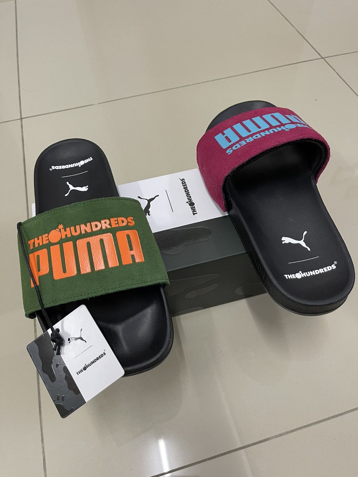 image of Puma x The Hundreds Leadcat Sandals Slides, Men's (Size 9)