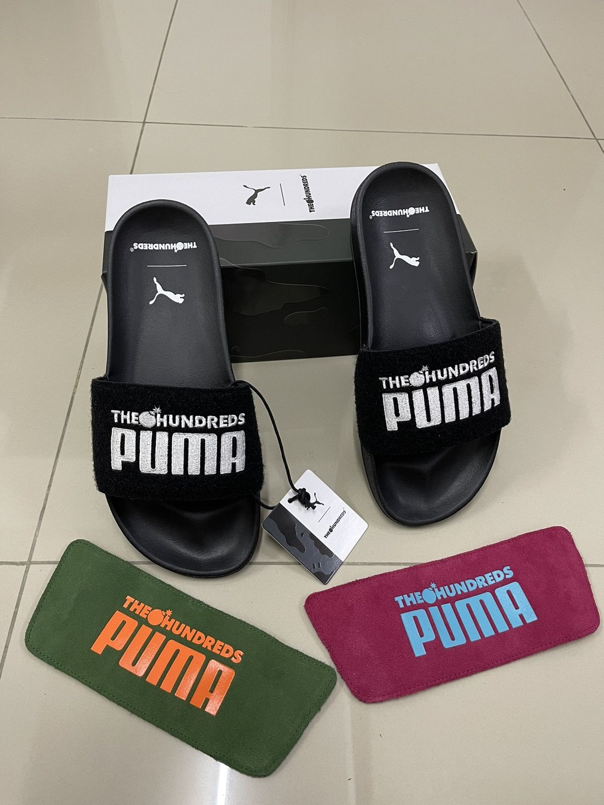 Puma × The Hundreds Rare PUMA X THE HUNDREDS Leadcat Sandals Slides Size US 9 / EU 42 - 5 Thumbnail