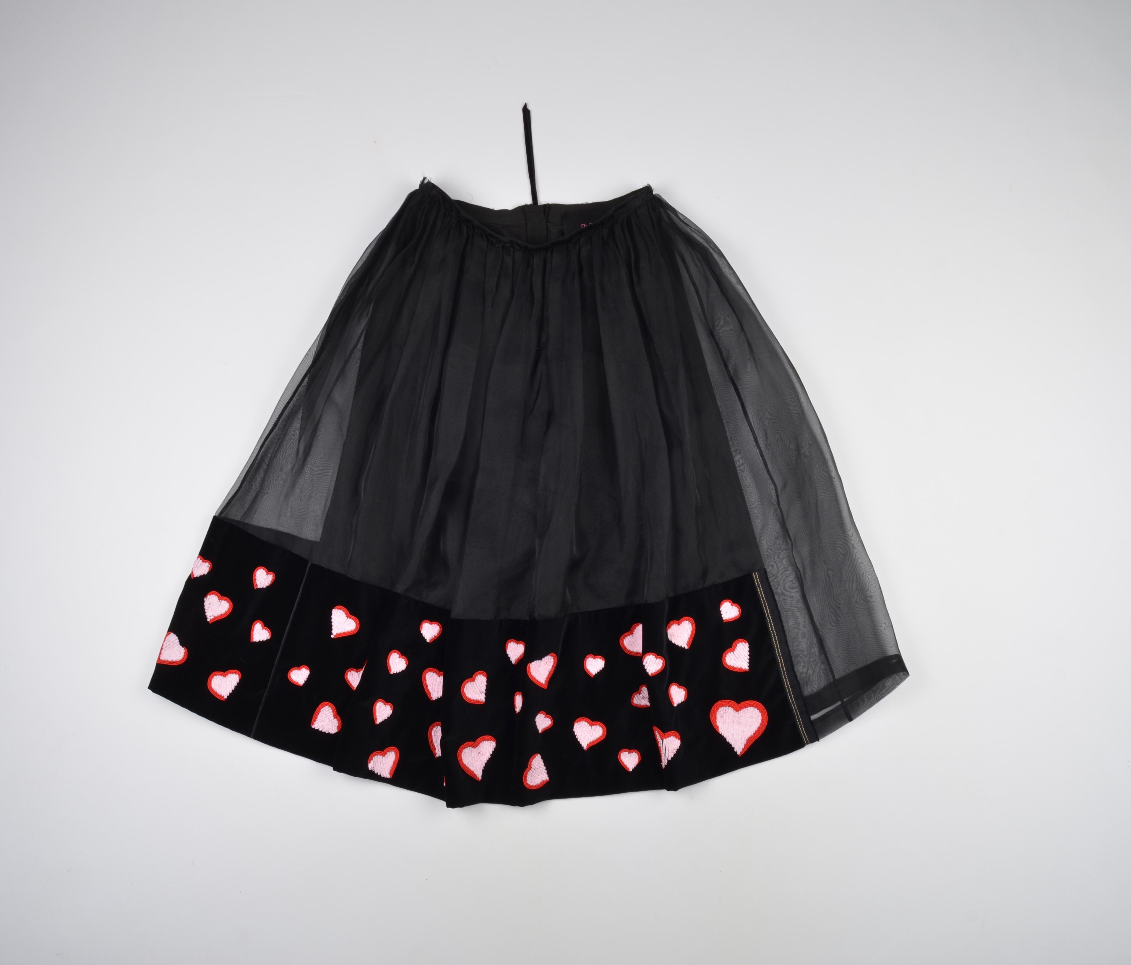 Marc Jacobs Marc Jacobs Embroidered Hearts Mesh Petticoat Midi Skirt Size 26" / US 2 / IT 38 - 4 Thumbnail