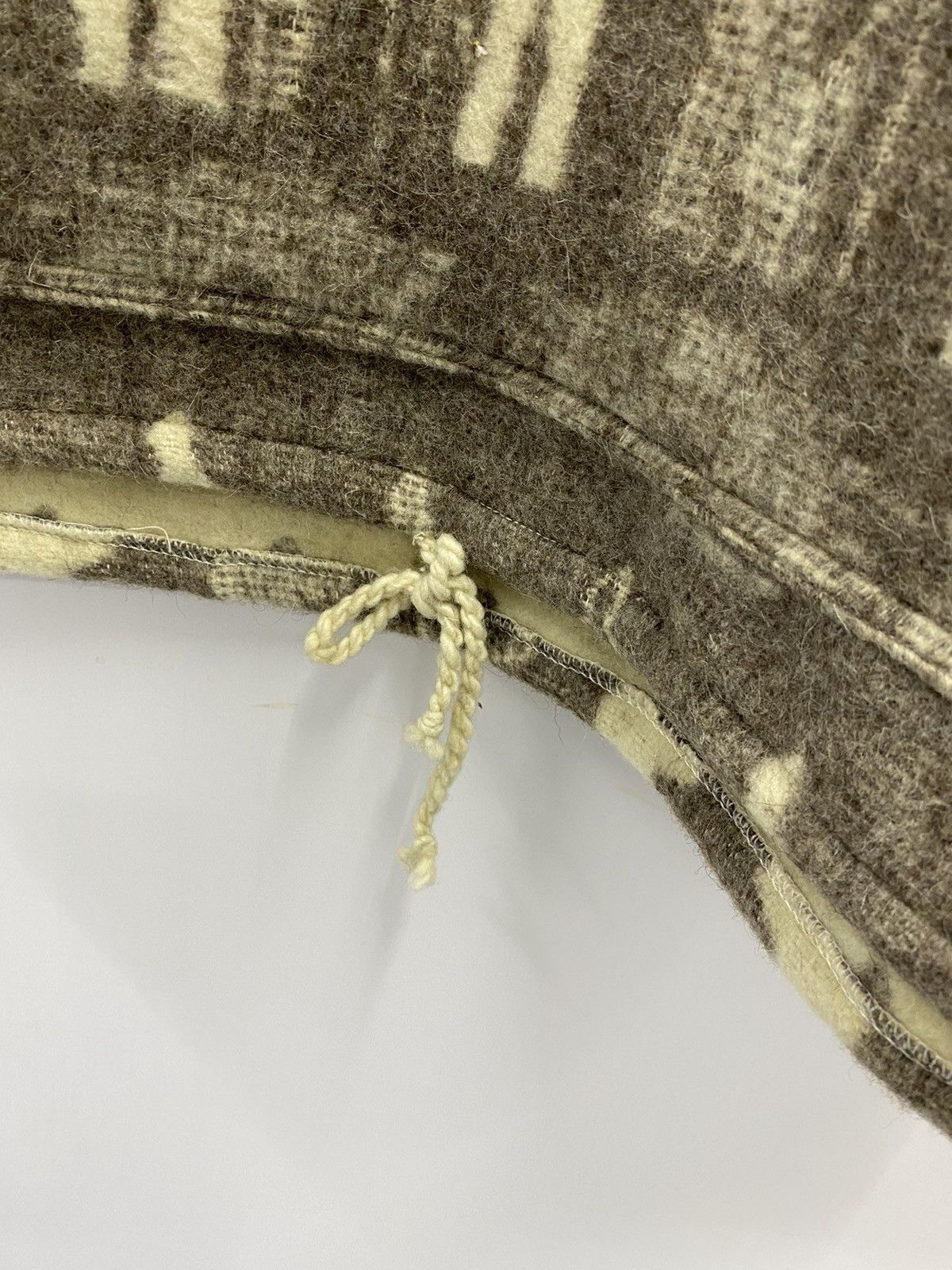 Handmade × Vintage Vintage Hand Woven Jacket Wool Overprinted Hoodie Size US XL / EU 56 / 4 - 6 Thumbnail