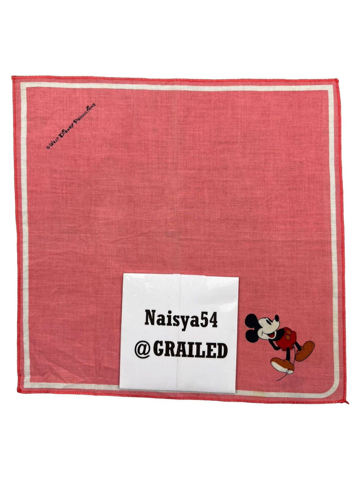 Disney Mickey Mouse Handkerchief Neckerchief Bandana Pocketsquare Size ONE SIZE - 5 Thumbnail