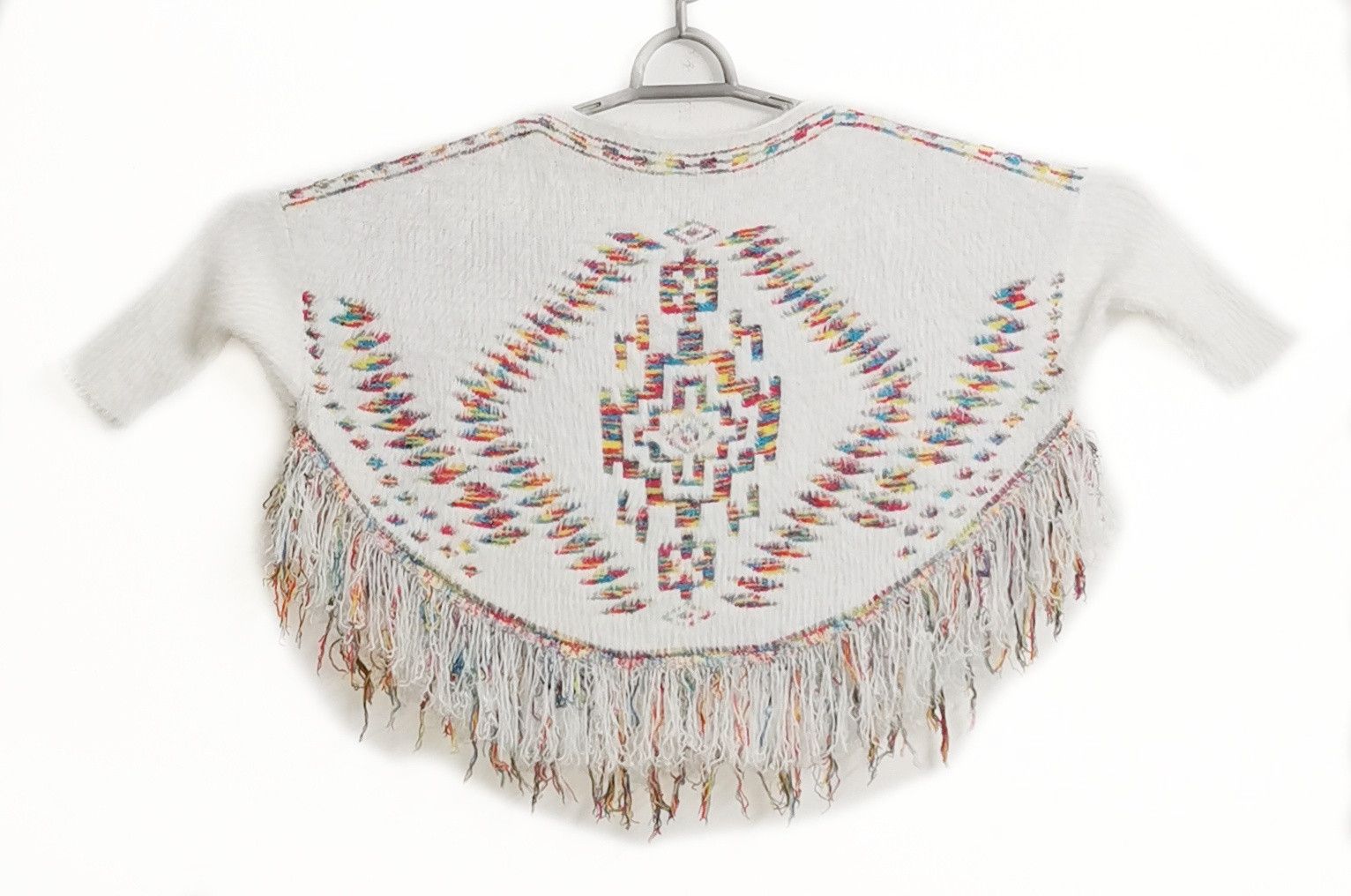 Japanese Brand Poncho Fleece Fringe Japanese Brand Size US XL / EU 56 / 4 - 1 Thumbnail