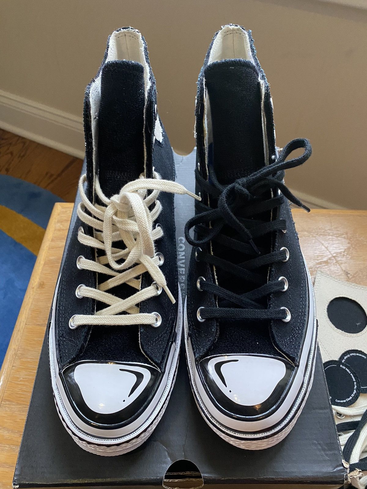 Converse × Joshua Vides Converse Joshua Vides Black Chuck Taylor All-Star 70 High Size US 11 / EU 44 - 2 Thumbnail