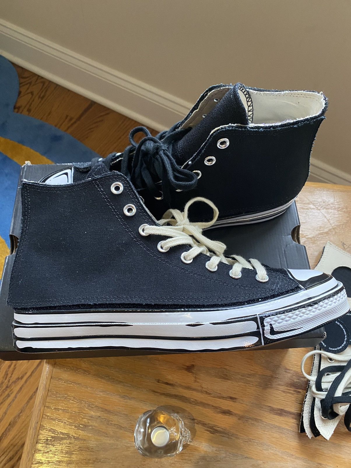 Converse × Joshua Vides Converse Joshua Vides Black Chuck Taylor All-Star 70 High Size US 11 / EU 44 - 3 Thumbnail