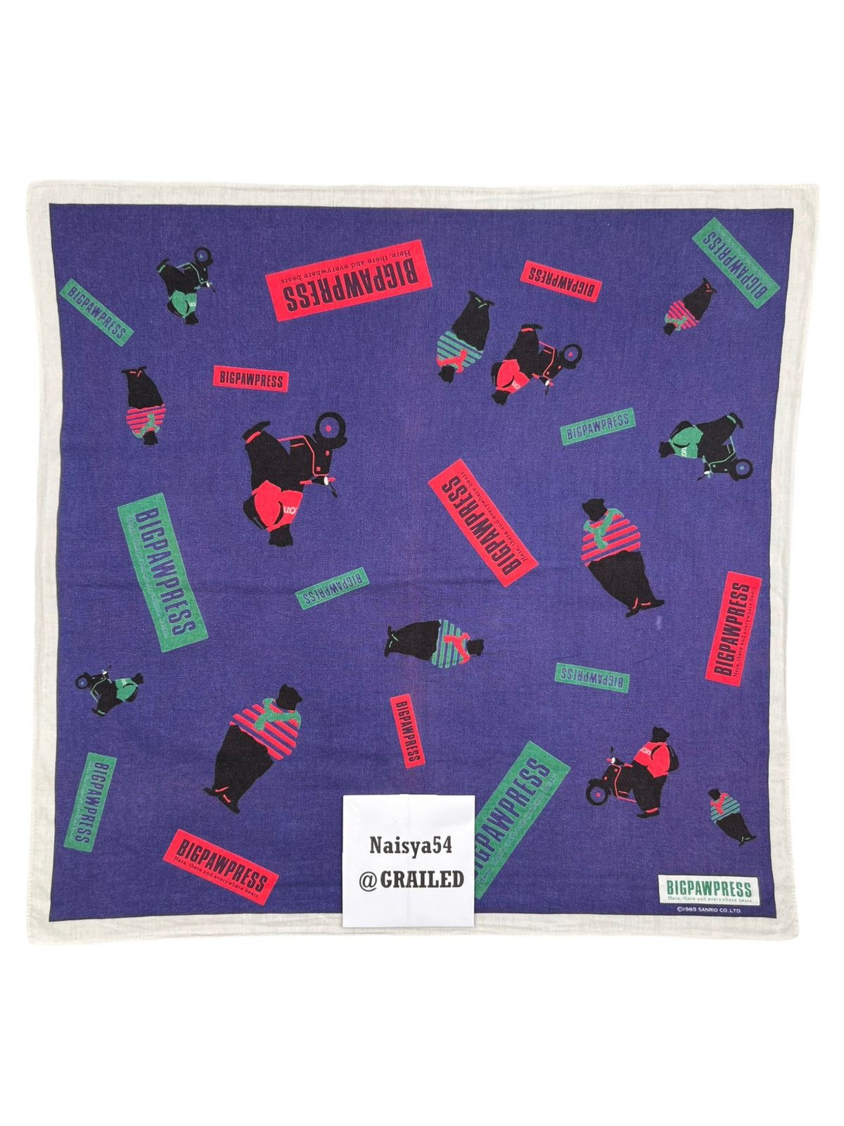 Japanese Brand BigPawPress Handkerchief Neckerchief Bandana Pocketsquare Size ONE SIZE - 5 Thumbnail