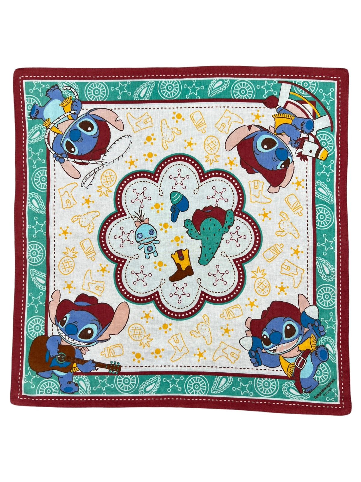 Disney Stitch Handkerchief Neckerchief Bandana Pocketsquare Size ONE SIZE - 1 Thumbnail