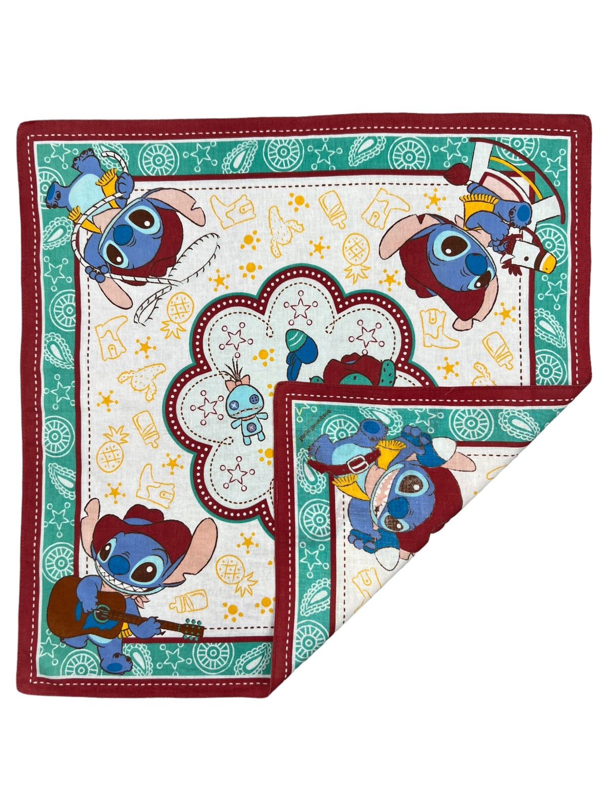 Disney Stitch Handkerchief Neckerchief Bandana Pocketsquare Size ONE SIZE - 3 Thumbnail