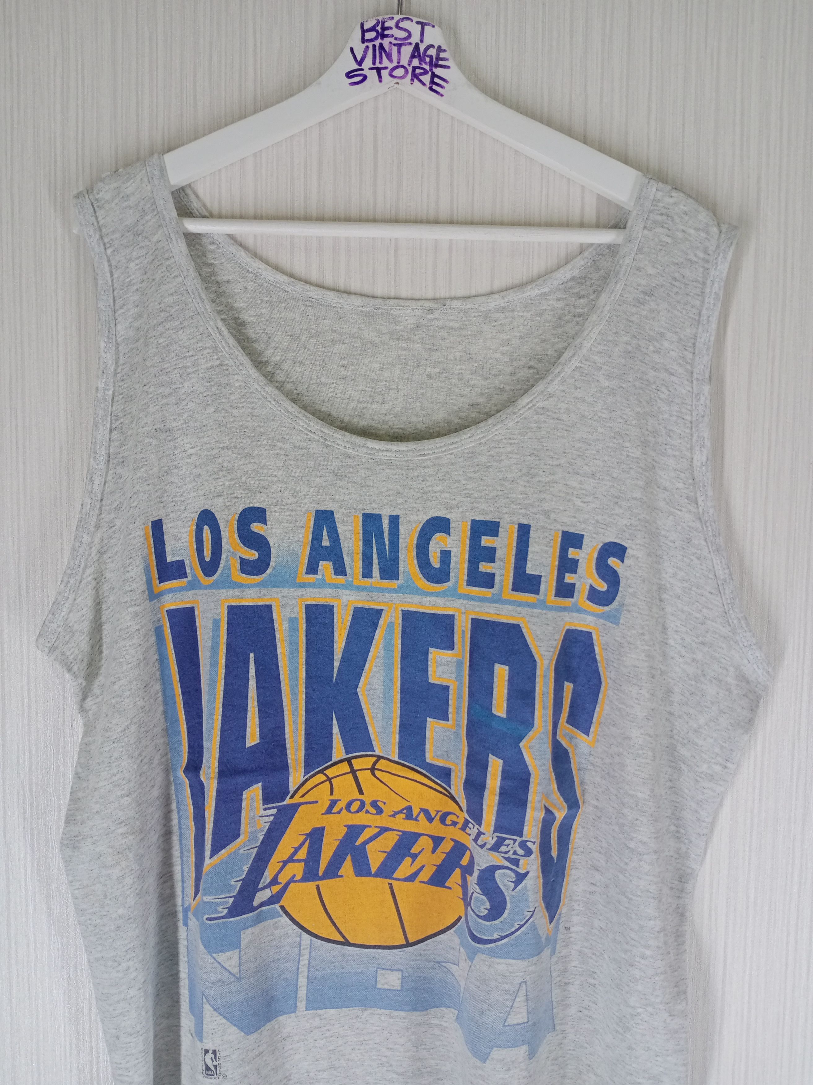 NBA Vintage 90s NBA Lakers Tank Top Tee Size US L / EU 52-54 / 3 - 2 Thumbnail