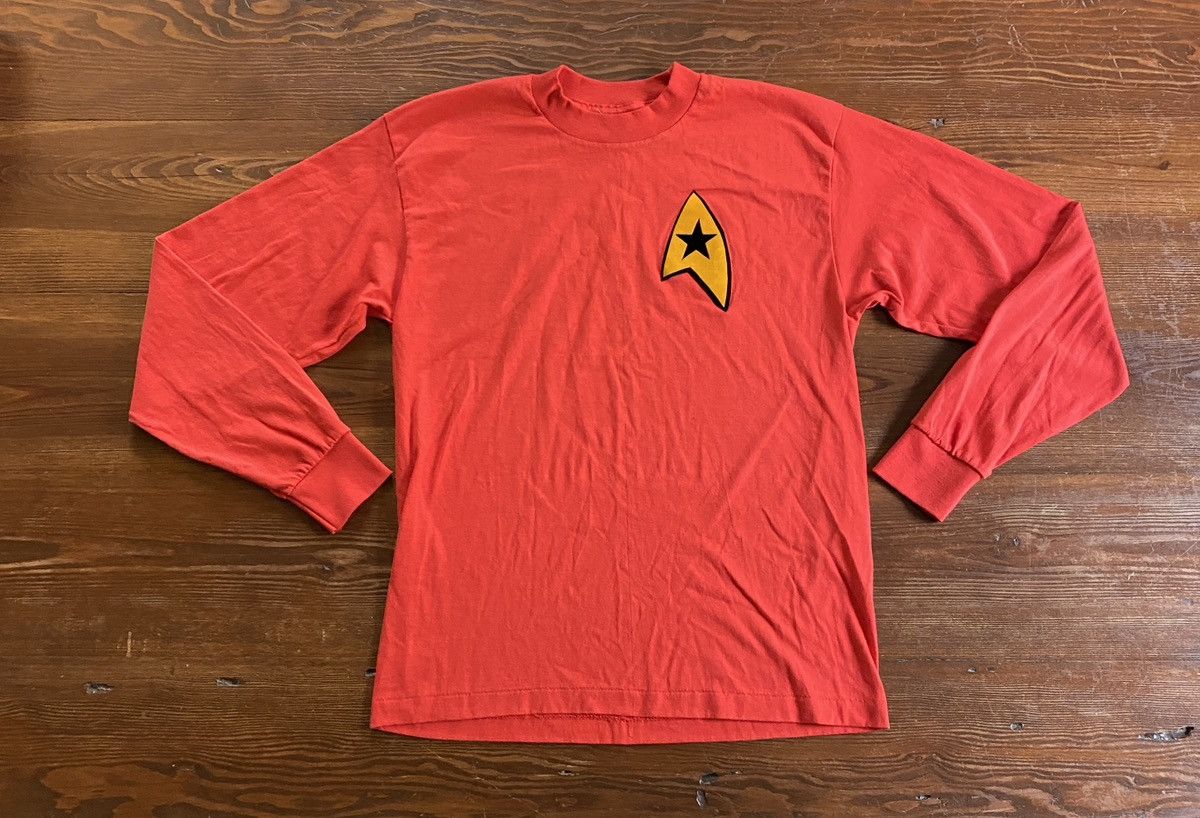 Sci-Fi Fantasy Vintage 80’s Star Trek ? Single Stitch Long Sleeve Tee Size US M / EU 48-50 / 2 - 2 Thumbnail