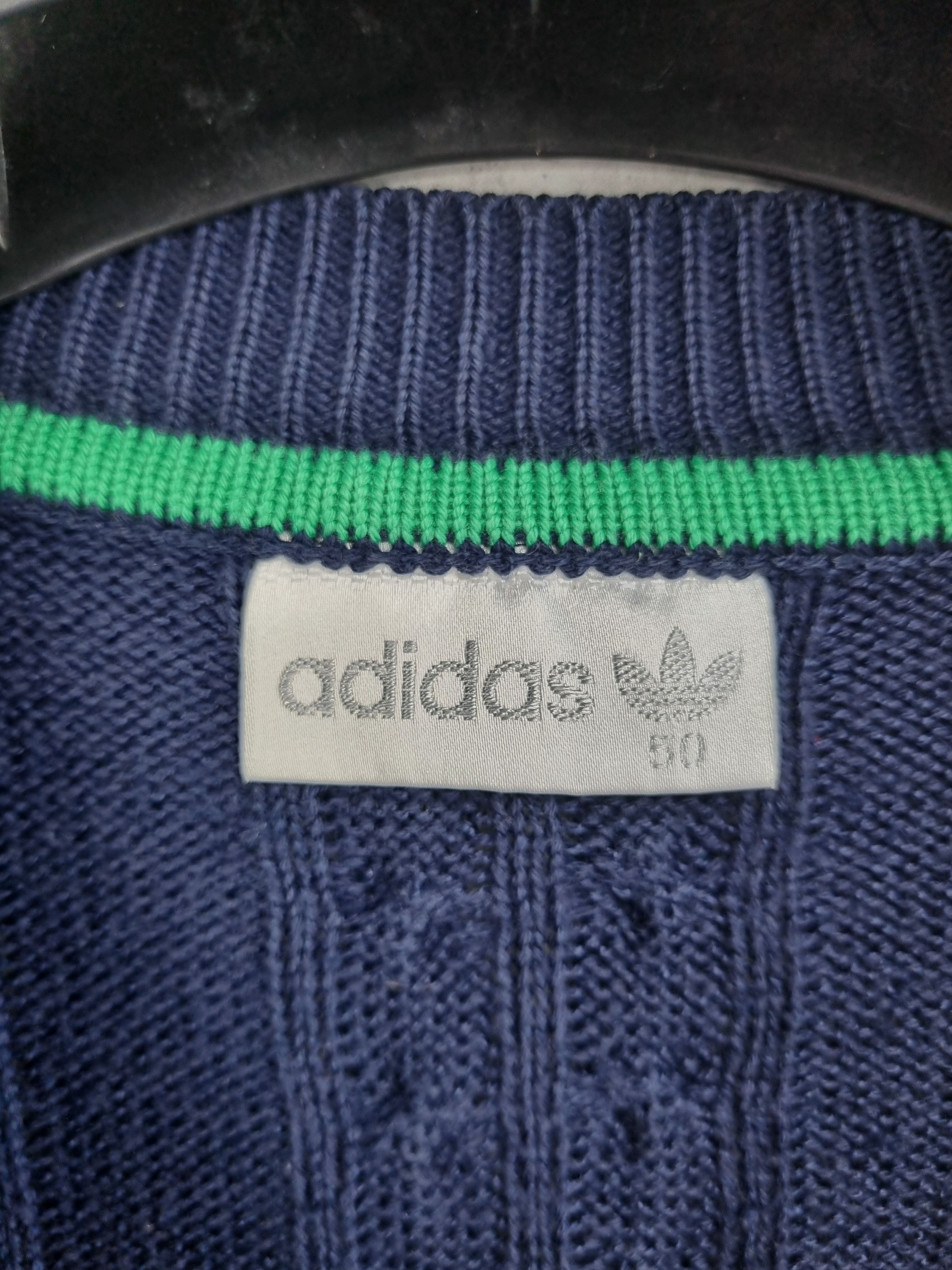 Adidas × Vintage 90s Rare ADIDAS Cable Knitted Wool Tennis Vest GOLF WANG Size US L / EU 52-54 / 3 - 8 Thumbnail