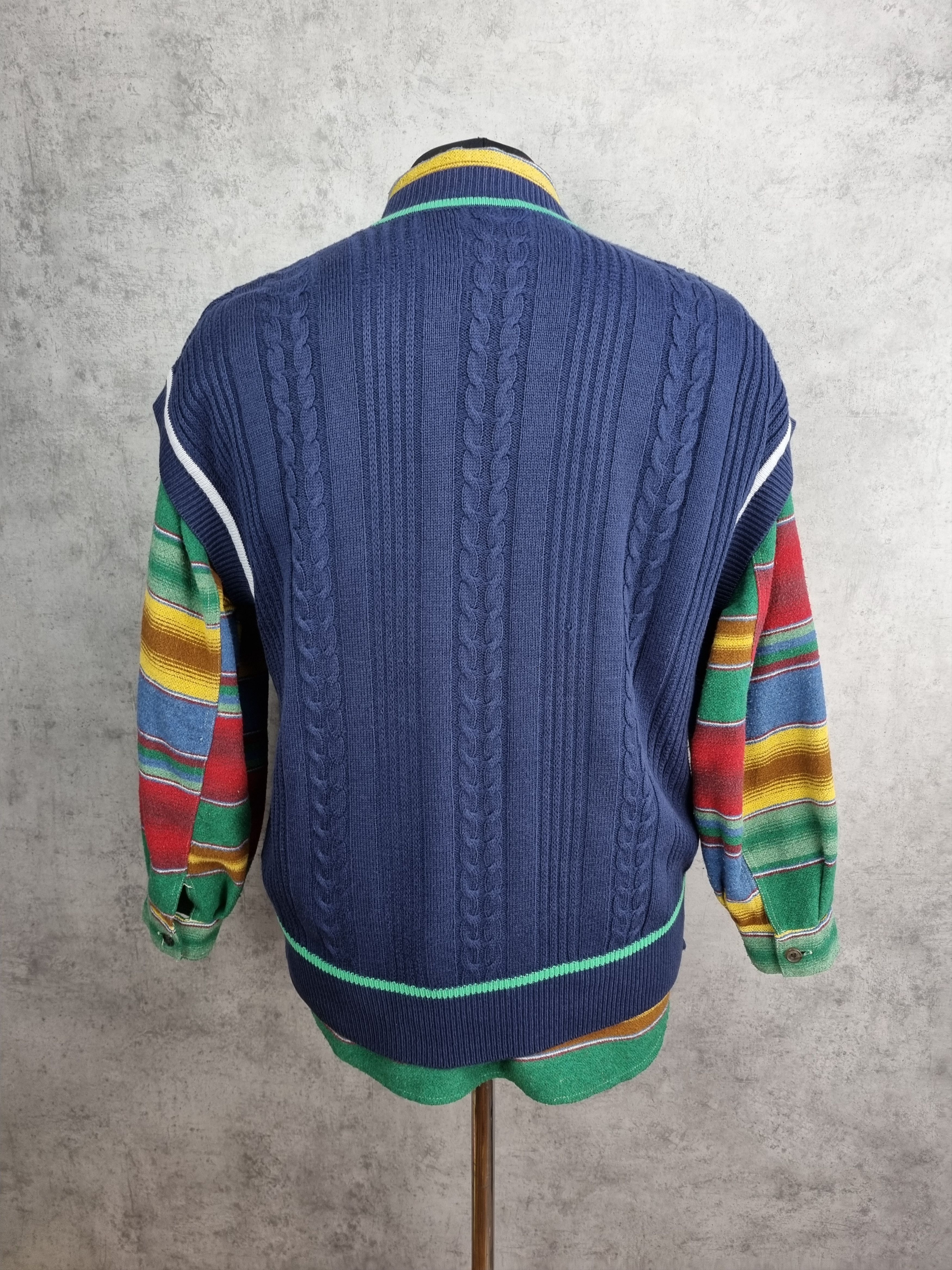 Adidas × Vintage 90s Rare ADIDAS Cable Knitted Wool Tennis Vest GOLF WANG Size US L / EU 52-54 / 3 - 5 Thumbnail