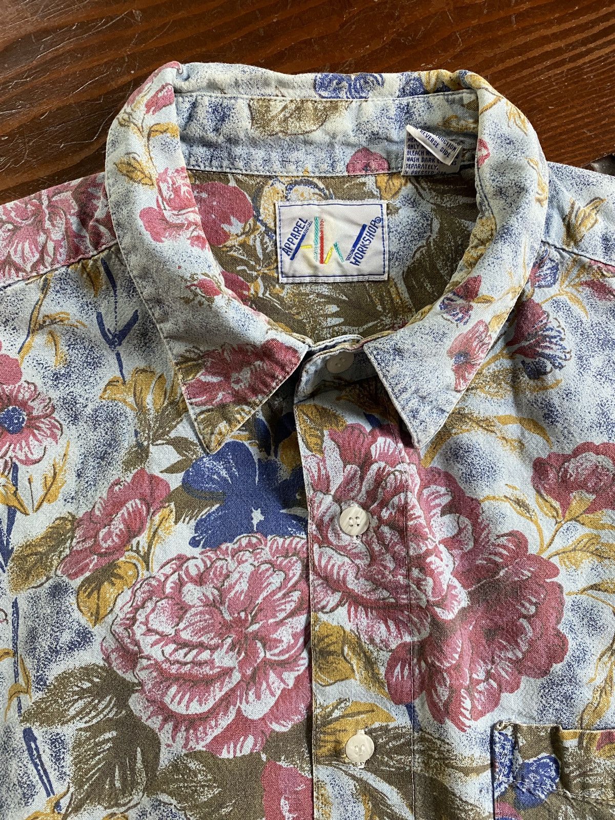 Vintage Vintage 80’s Apparel Workshop Flowers All Over Button Up Size US L / EU 52-54 / 3 - 14 Thumbnail