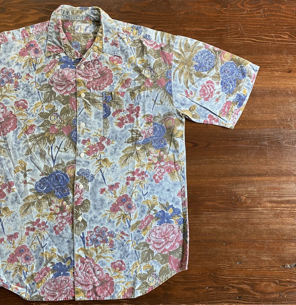 Vintage Vintage 80’s Apparel Workshop Flowers All Over Button Up Size US L / EU 52-54 / 3 - 1 Thumbnail