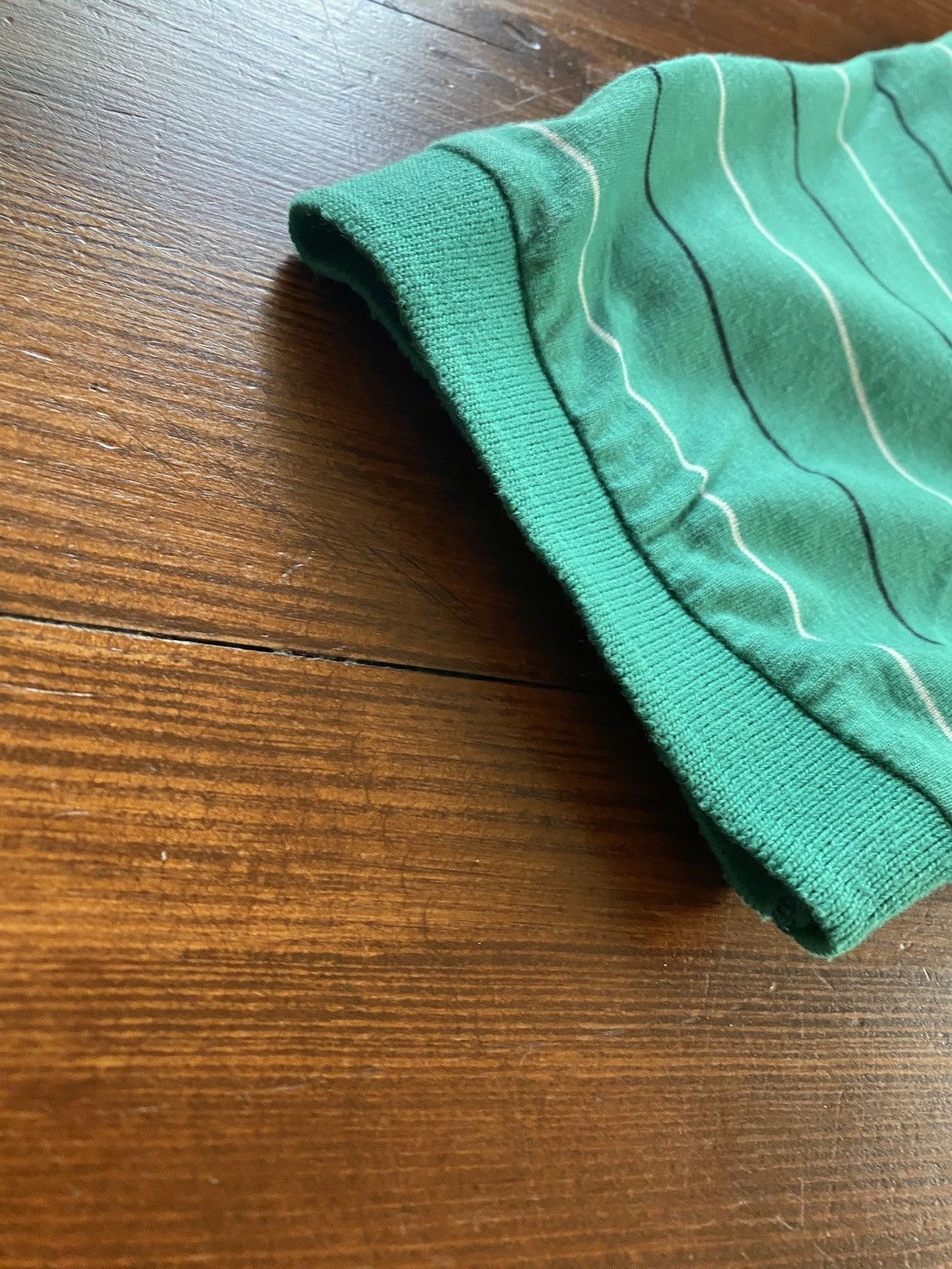 Levi's Vintage 80’s Levi’s Teal Striped Single Stitch Polo Size US XS / EU 42 / 0 - 18 Thumbnail