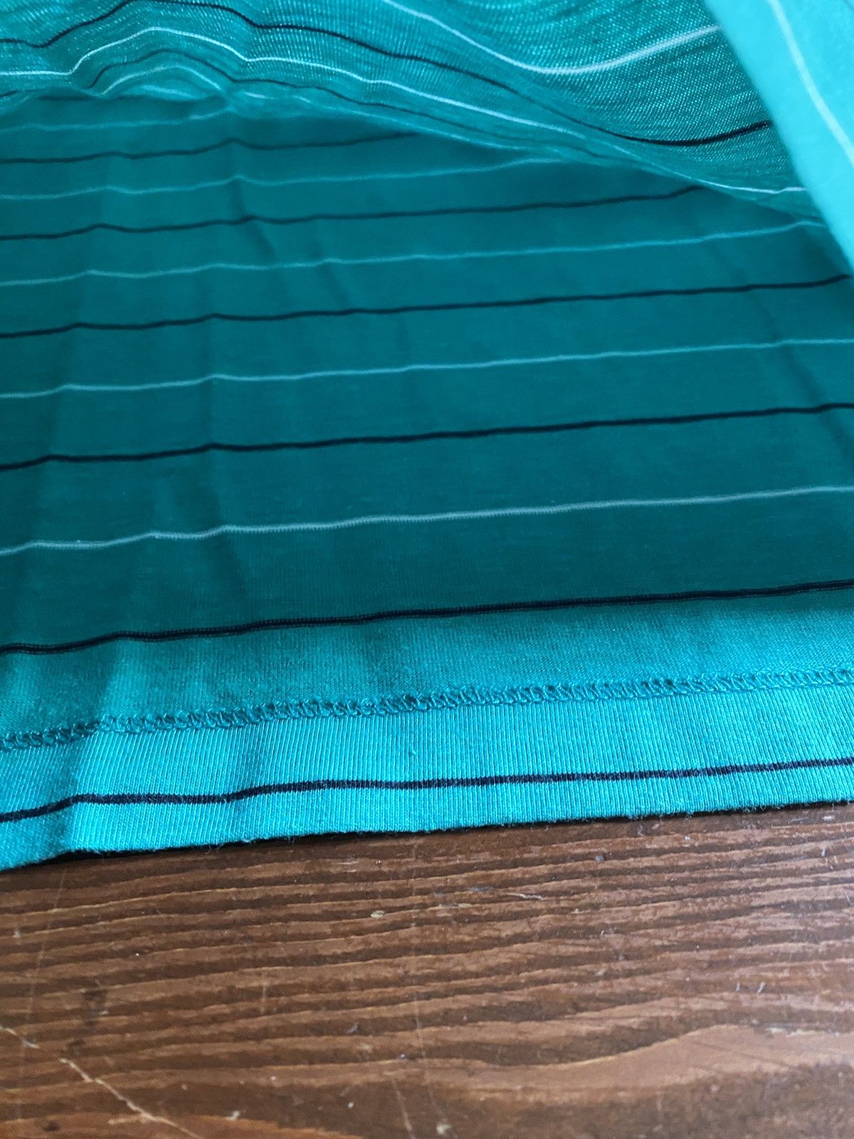 Levi's Vintage 80’s Levi’s Teal Striped Single Stitch Polo Size US XS / EU 42 / 0 - 12 Thumbnail