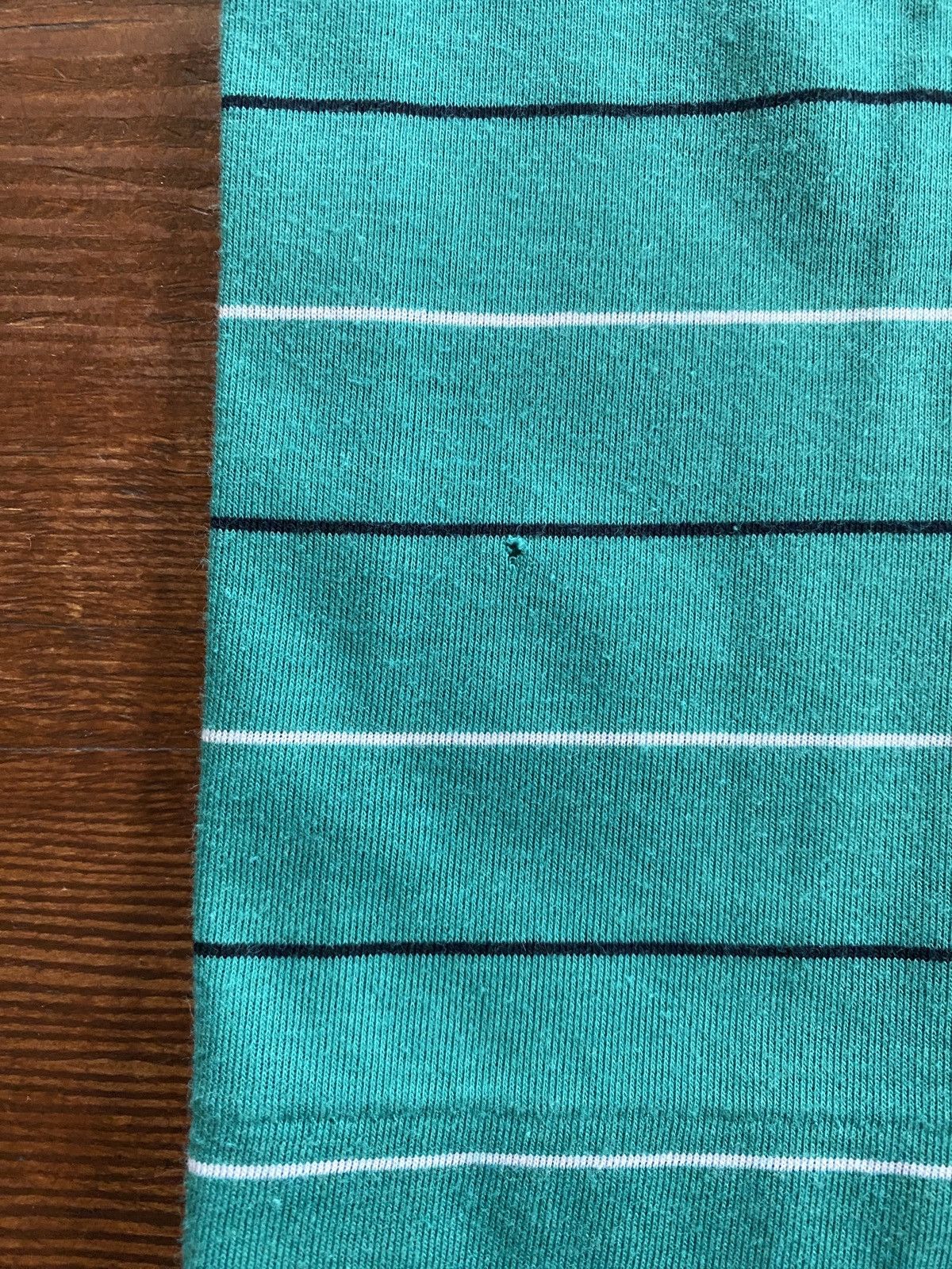 Levi's Vintage 80’s Levi’s Teal Striped Single Stitch Polo Size US XS / EU 42 / 0 - 19 Thumbnail