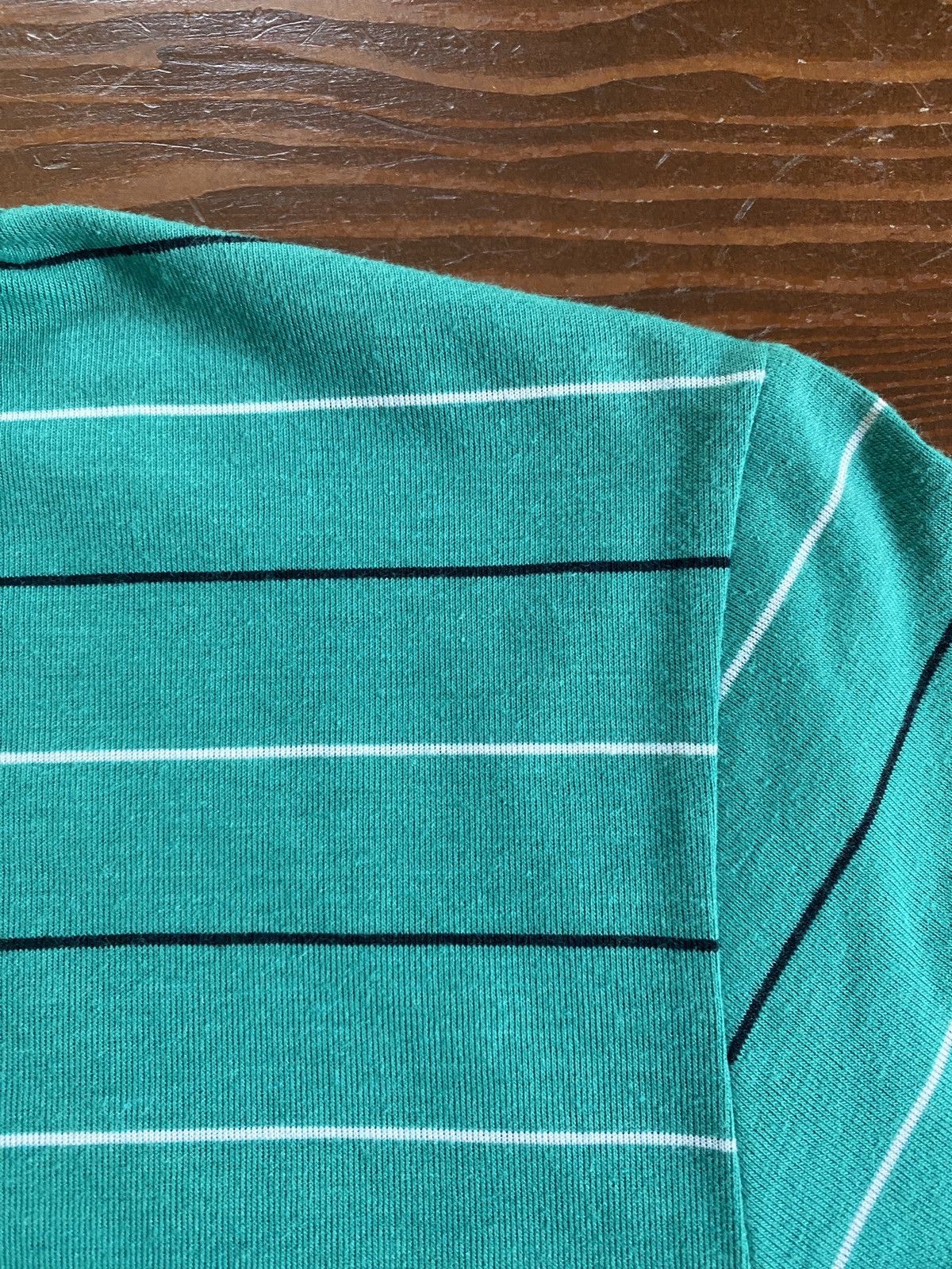 Levi's Vintage 80’s Levi’s Teal Striped Single Stitch Polo Size US XS / EU 42 / 0 - 13 Thumbnail