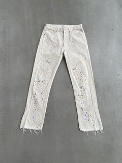 FLARED SPLATTERED JEANS